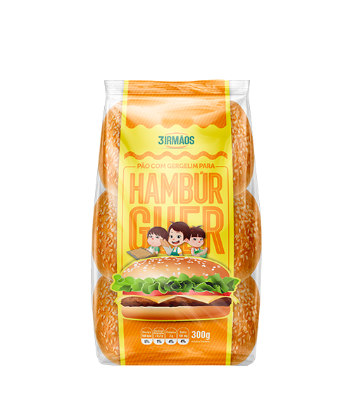 Pão de Hamburguer Gergelim 300g